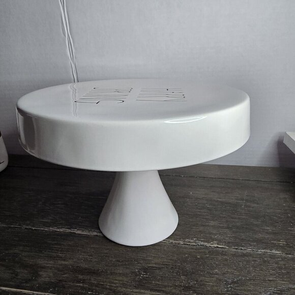 Rae Dunn Artisan Happy Spring Cake Dessert Stand Plate Platter Easter Dinner - Picture 4 of 13